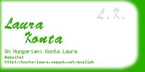 laura konta business card